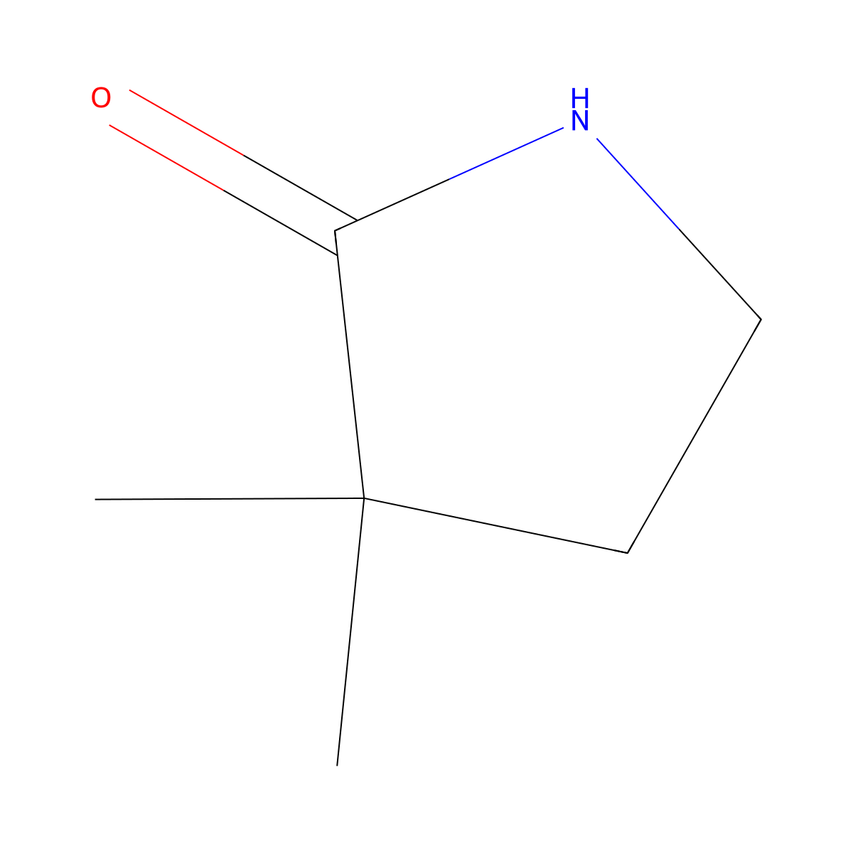 3,3-Dimethylpyrrolidin-2-one molecular structure, CAS 4831-43-0