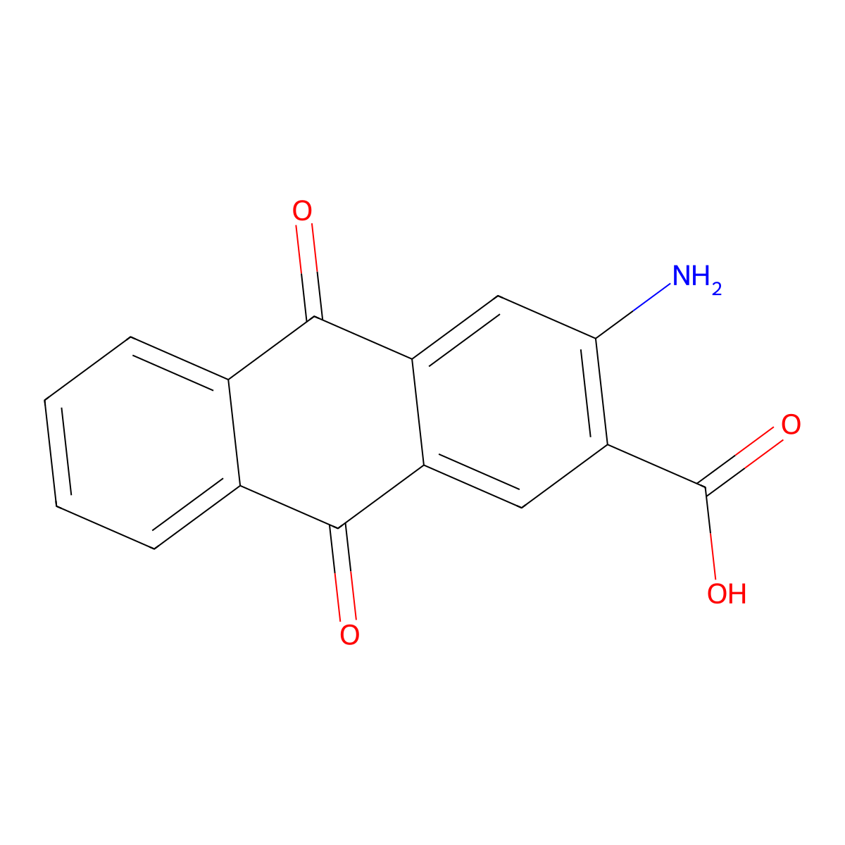 3-Amino-9,10-dihydro-9,10-dioxoanthracene-2-carboxylic acid molecular structure, CAS 4831-47-4