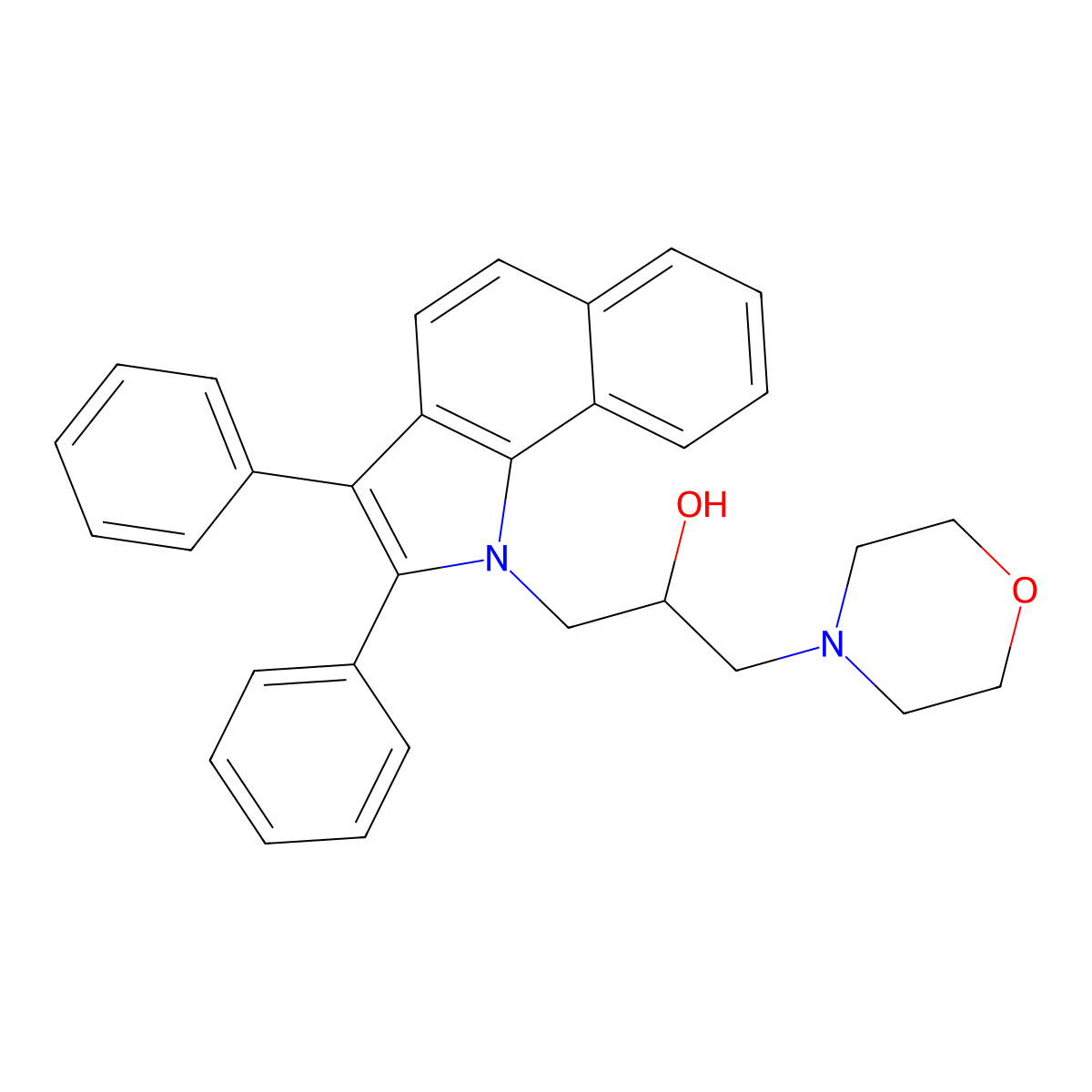 1-(2,3-Diphenylbenzo[g]indol-1-yl)-3-morpholin-4-ylpropan-2-ol molecular structure, CAS 483277-78-7