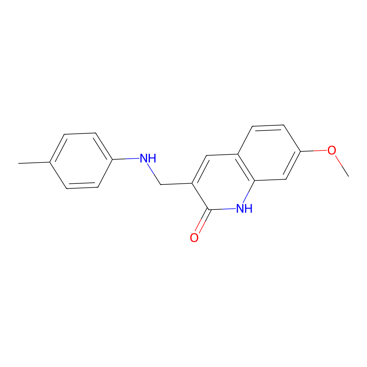 7-Methoxy-3-{[(4-methylphenyl)amino]methyl}-1,2-dihydroquinolin-2-one molecular structure, CAS 483290-96-6
