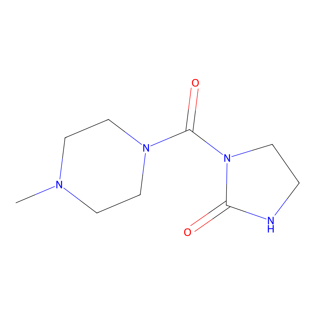 1-(4-Methylpiperazine-1-carbonyl)imidazolidin-2-one molecular structure, CAS 483291-37-8
