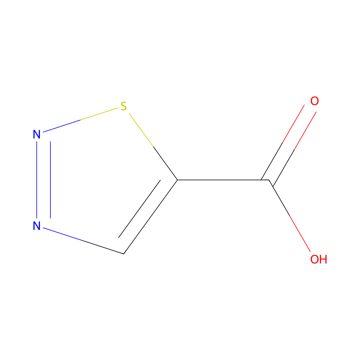 1,2,3-Thiadiazole-5-carboxylic acid molecular structure, CAS 4833-09-4