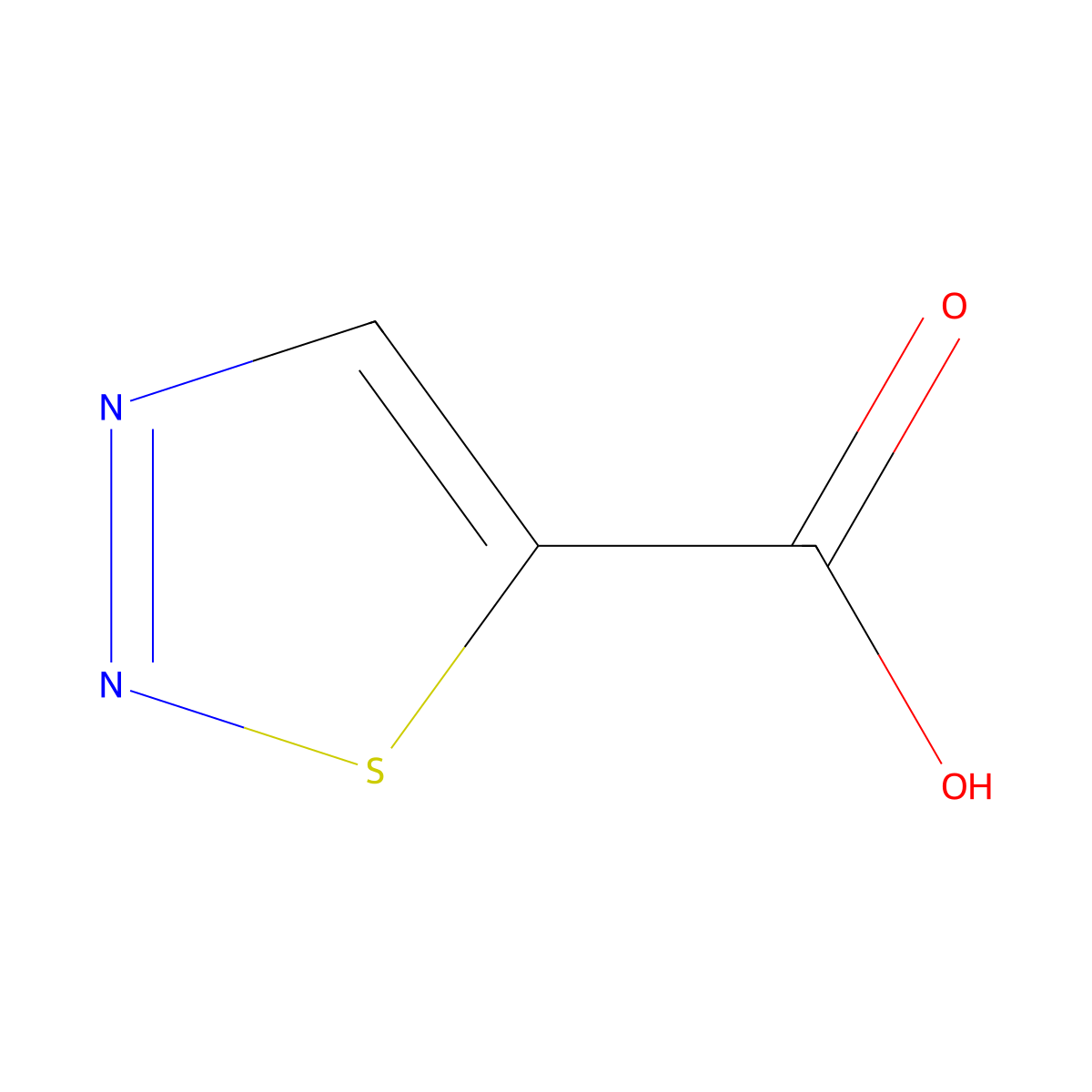 1,2,3-Thiadiazole-5-carboxylic acid molecular structure, CAS 4833-09-4