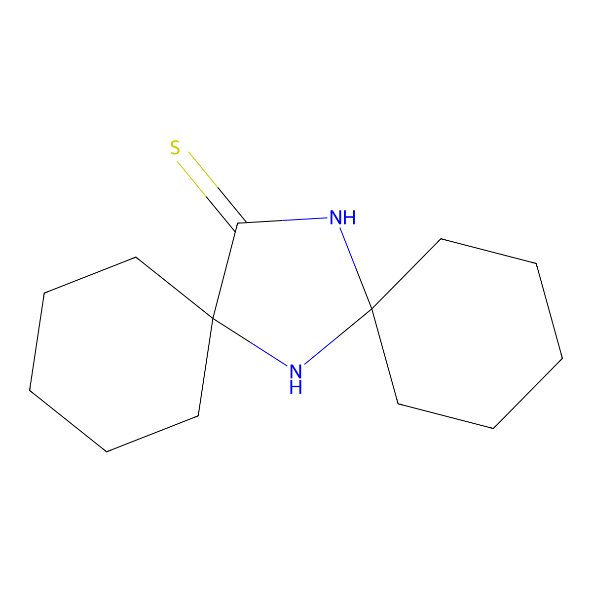 7,14-Diazadispiro[5.1.5.2]pentadecane-15-thione molecular structure, CAS 4833-50-5