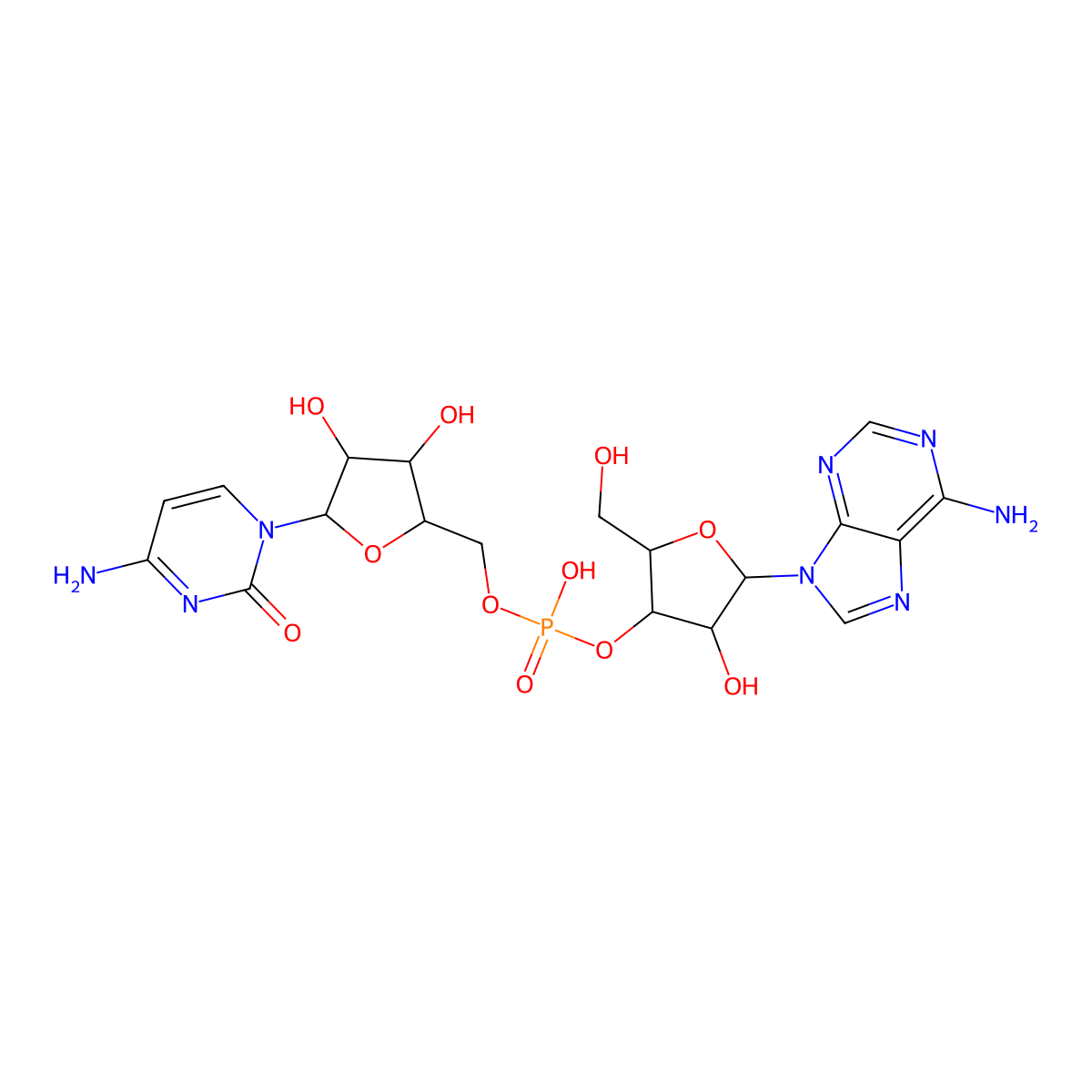 Adenylyl cytidine molecular structure, CAS 4833-63-0