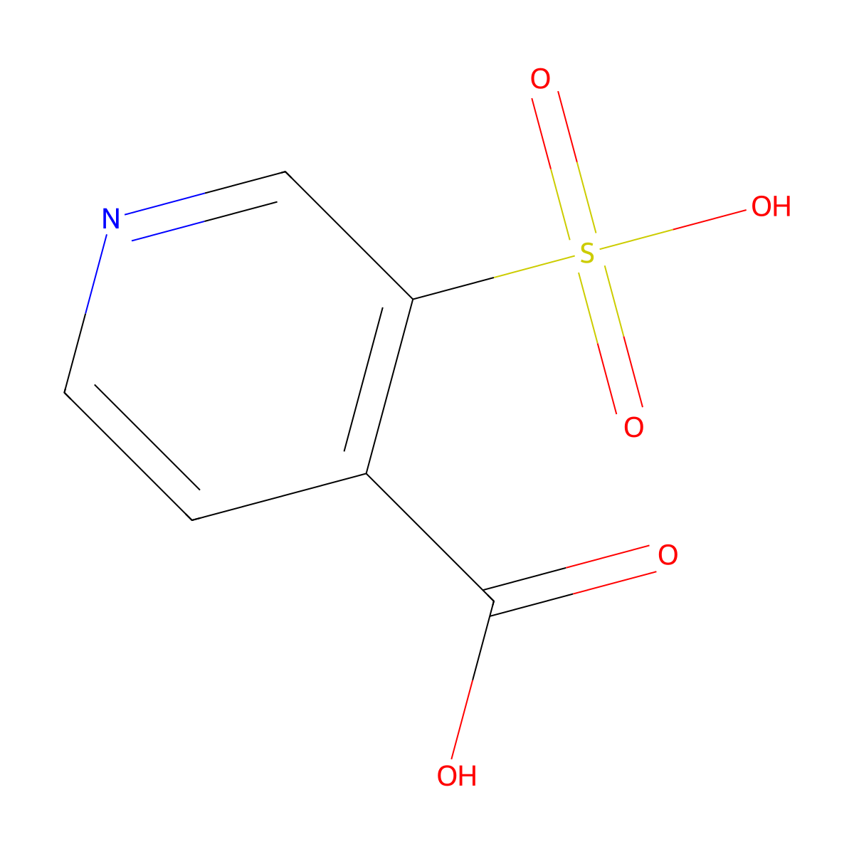 3-Sulfopyridine-4-carboxylic acid molecular structure, CAS 4833-93-6