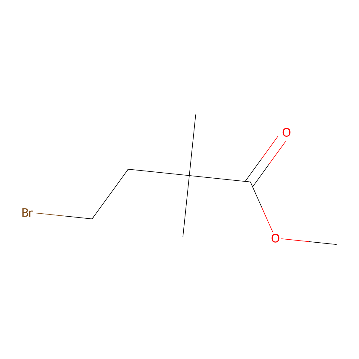 Butanoic acid, 4-bromo-2,2-dimethyl-, methyl ester molecular structure, CAS 4833-99-2