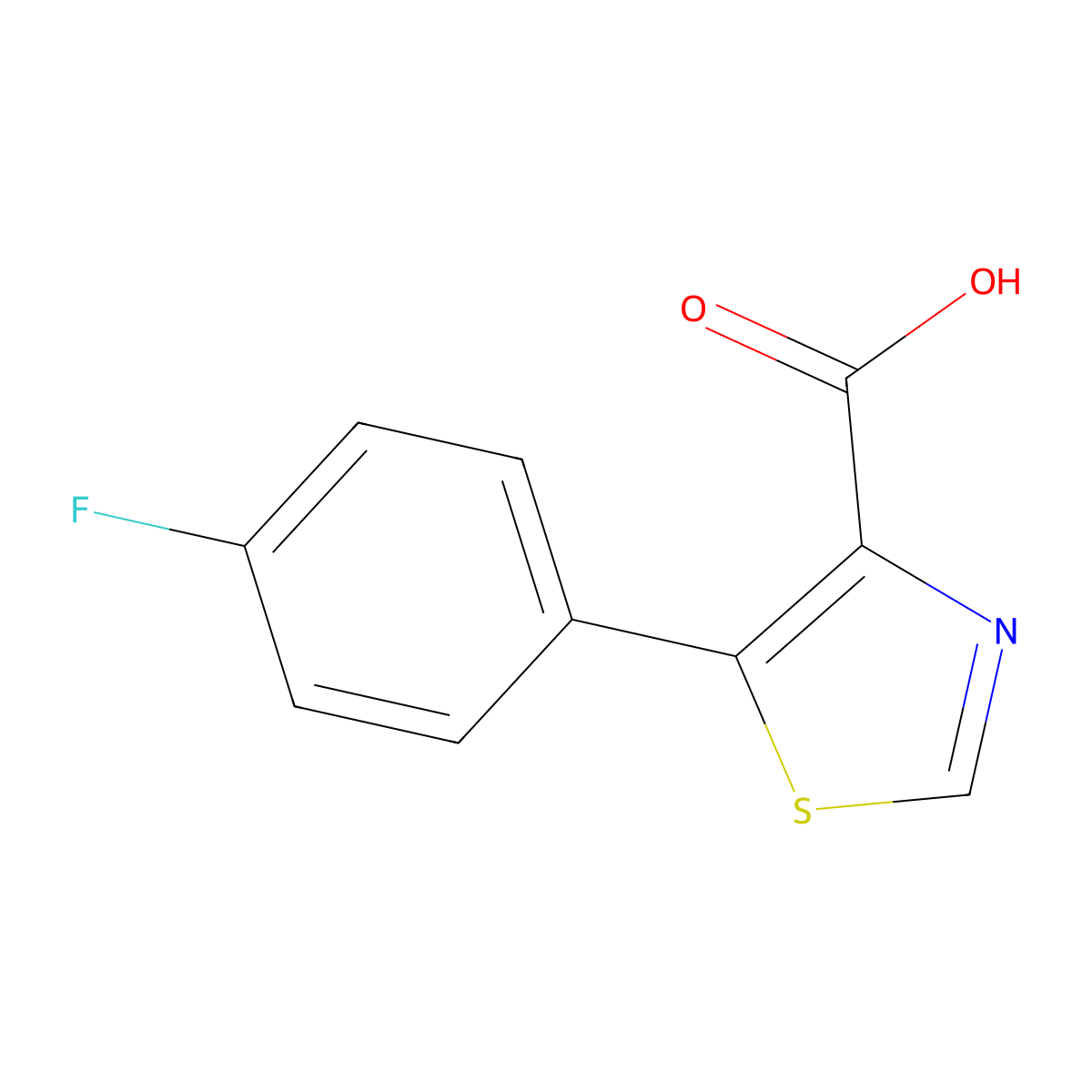 5-(4-Fluorophenyl)-1,3-thiazole-4-carboxylic acid molecular structure, CAS 483315-64-6