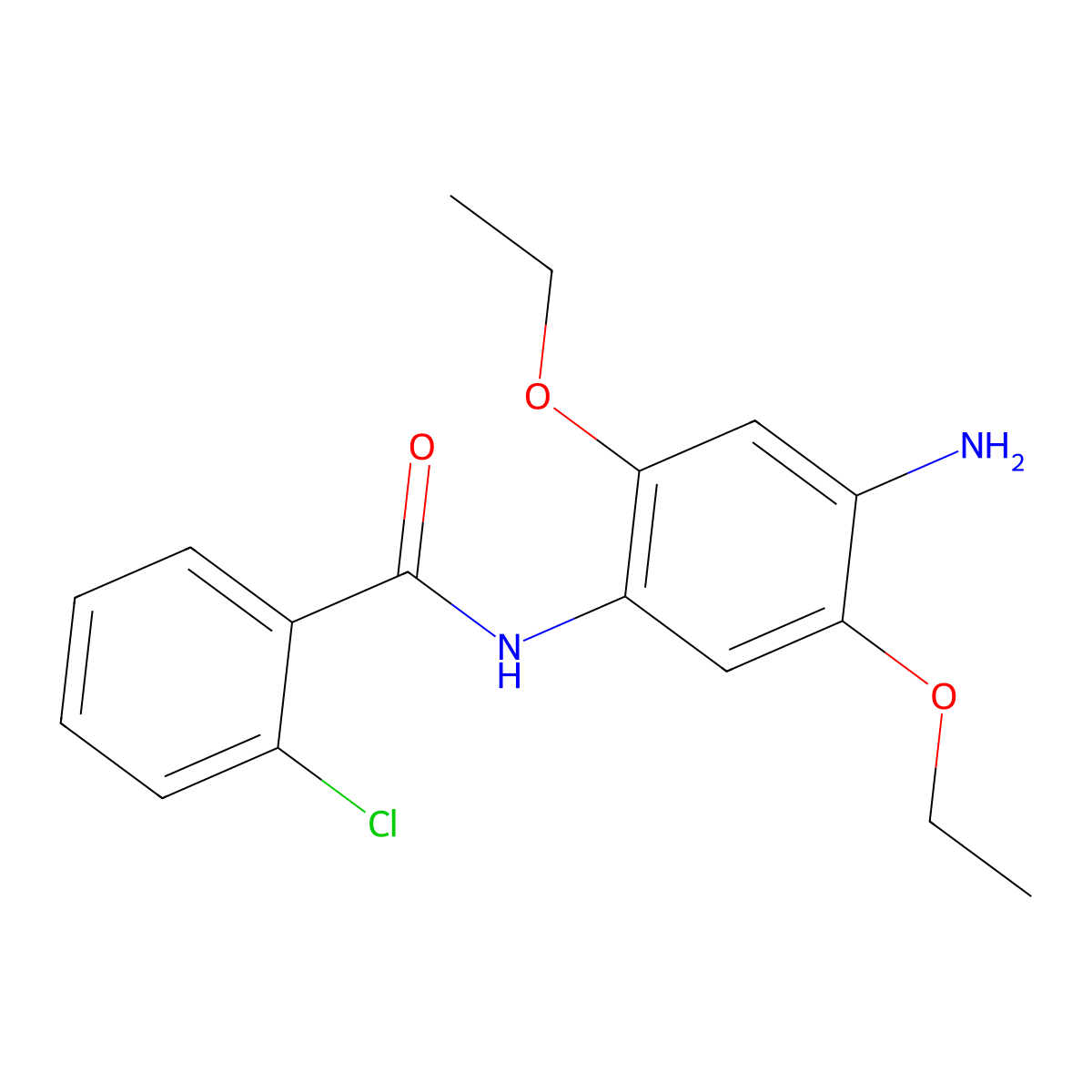 N-(4-amino-2,5-diethoxyphenyl)-2-chlorobenzamide molecular structure, CAS 483321-56-8