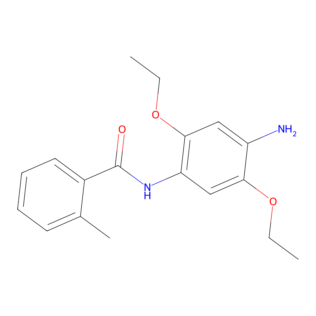 N-(4-amino-2,5-diethoxyphenyl)-2-methylbenzamide molecular structure, CAS 483321-85-3