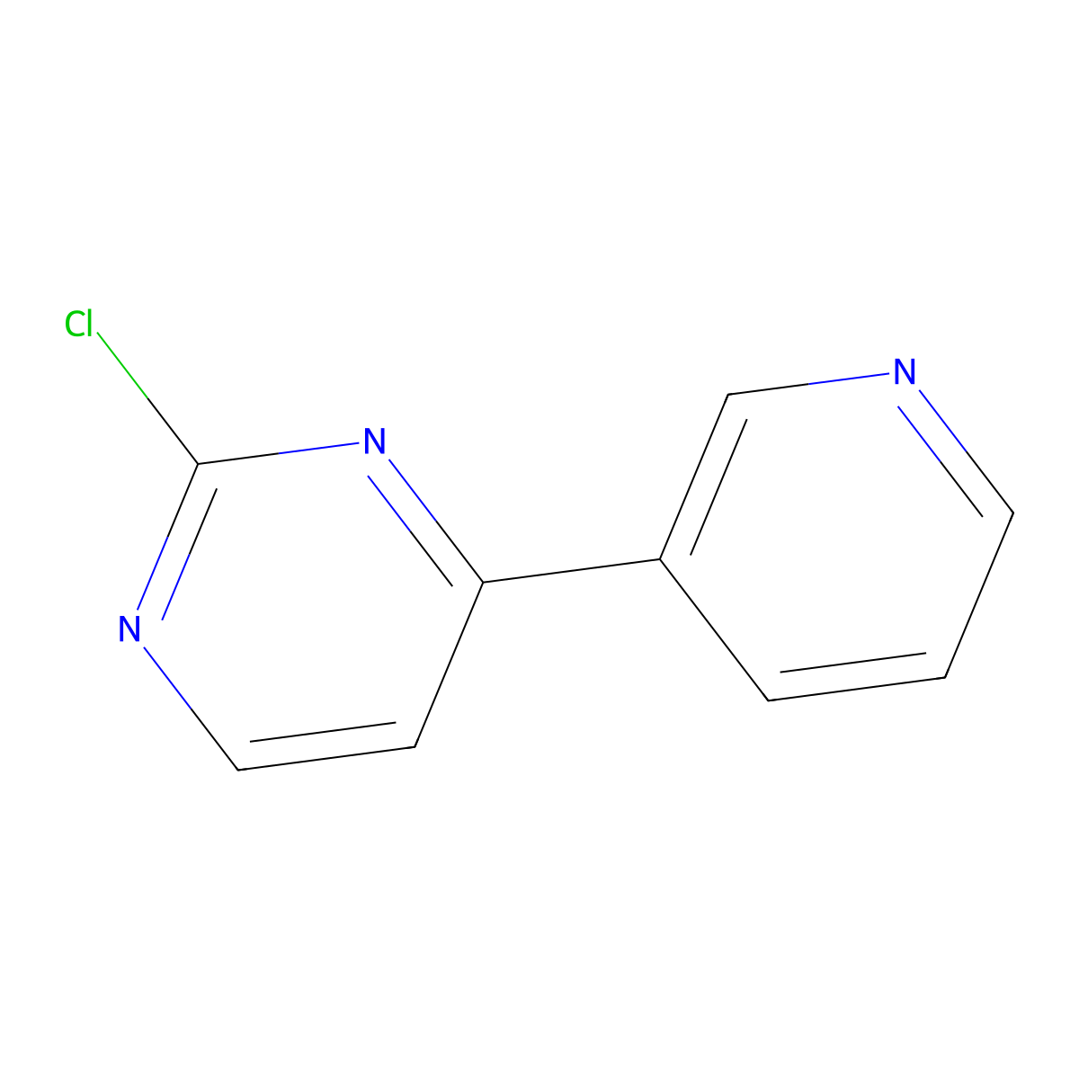 2-Chloro-4-(pyridin-3-yl)pyrimidine molecular structure, CAS 483324-01-2