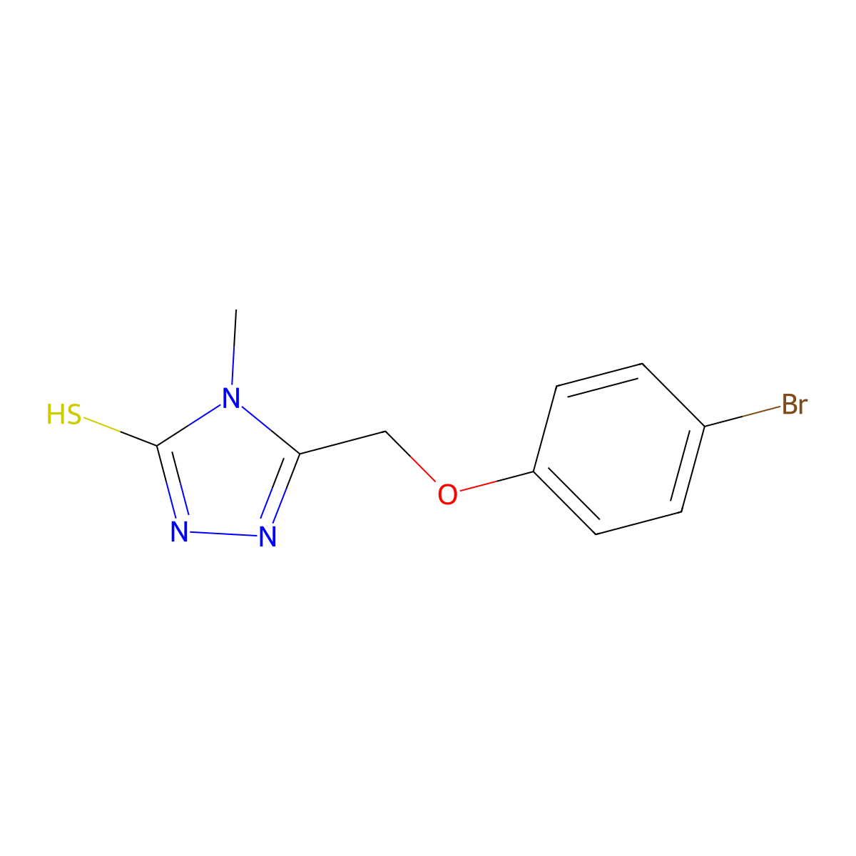 5-[(4-bromophenoxy)methyl]-4-methyl-4H-1,2,4-triazole-3-thiol molecular structure, CAS 483331-69-7