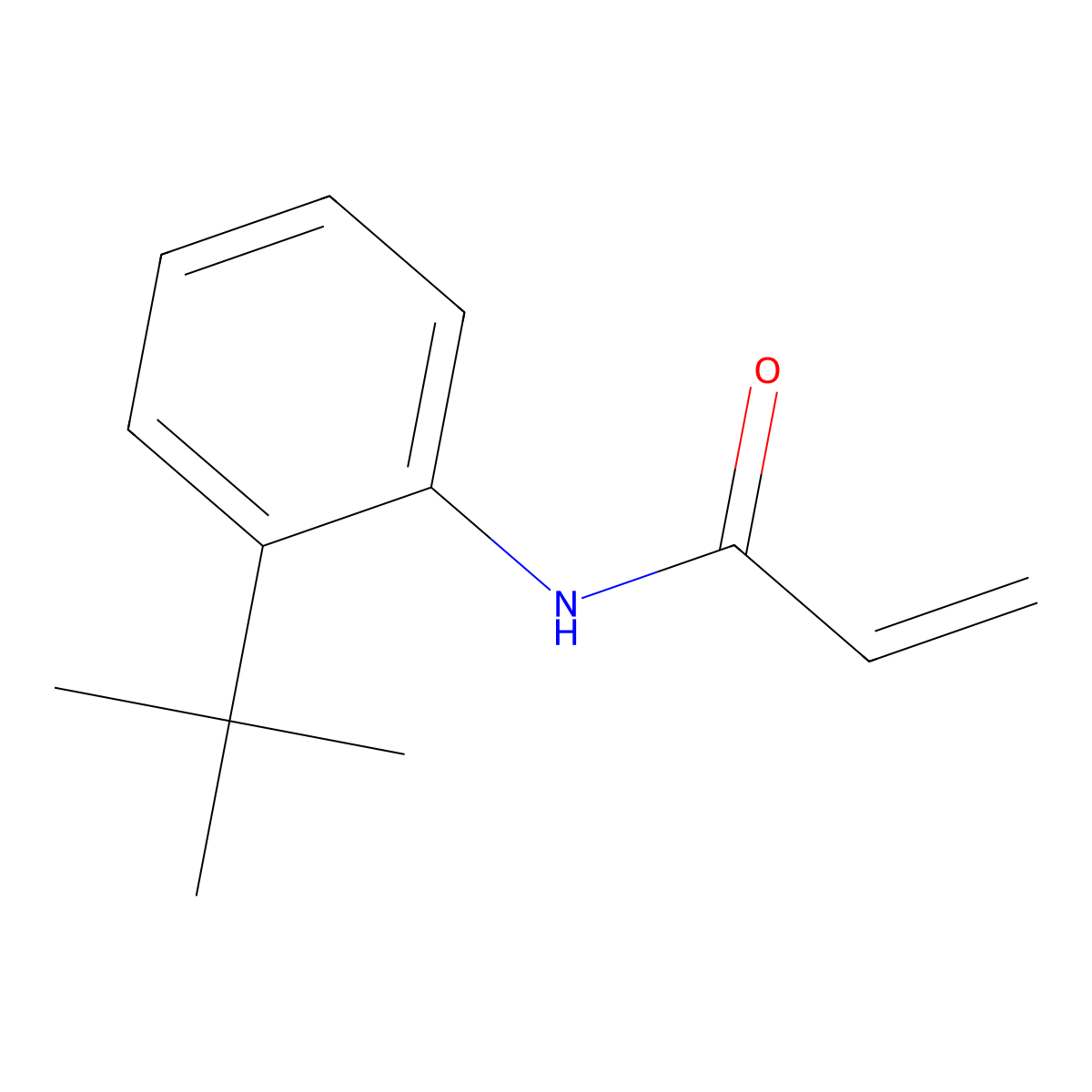 N-(2-tert-butylphenyl)prop-2-enamide molecular structure, CAS 483334-59-4