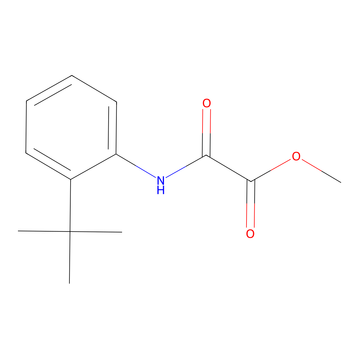 Methyl 2-((2-(tert-butyl)phenyl)amino)-2-oxoacetate molecular structure, CAS 483334-60-7