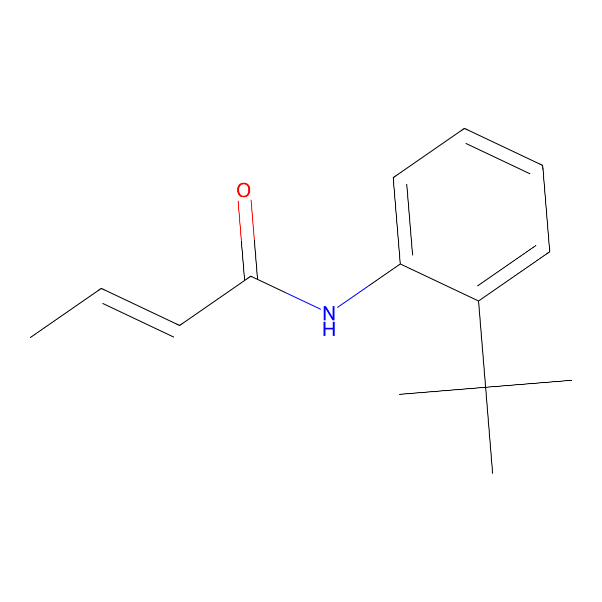(2E)-N-(2-tert-butylphenyl)but-2-enamide molecular structure, CAS 483334-61-8
