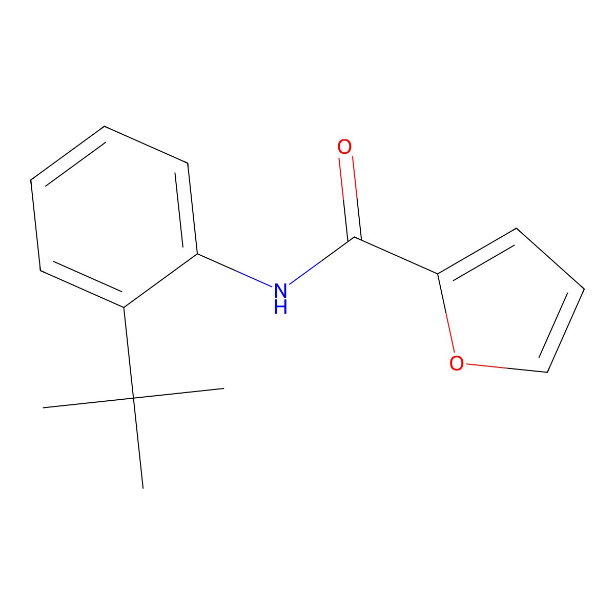 N-(2-tert-butylphenyl)furan-2-carboxamide molecular structure, CAS 483334-65-2