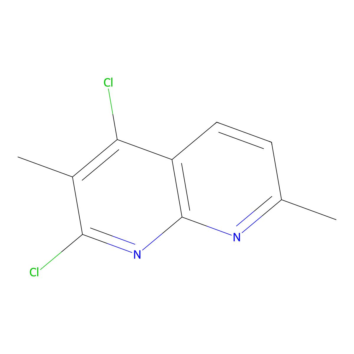 2,4-Dichloro-3,7-dimethyl-1,8-naphthyridine molecular structure, CAS 483342-52-5
