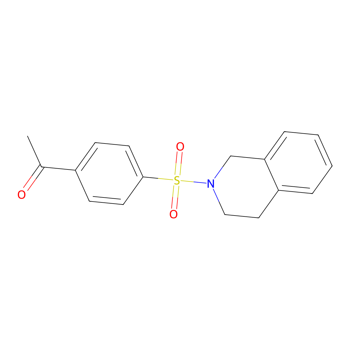 1-[4-(3,4-Dihydro-1H-isoquinoline-2-sulfonyl)-phenyl]-ethanone molecular structure, CAS 483348-13-6