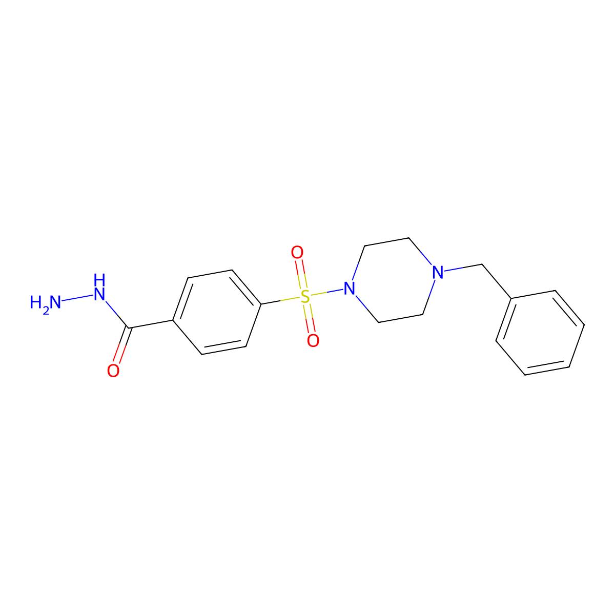 4-[(4-Benzylpiperazin-1-yl)sulfonyl]benzohydrazide molecular structure, CAS 483348-24-9
