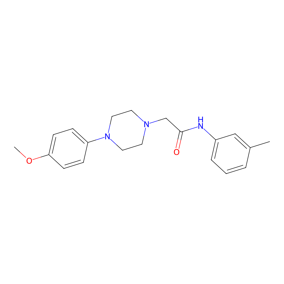 2-[4-(4-methoxyphenyl)piperazin-1-yl]-N-(3-methylphenyl)acetamide molecular structure, CAS 483350-83-0