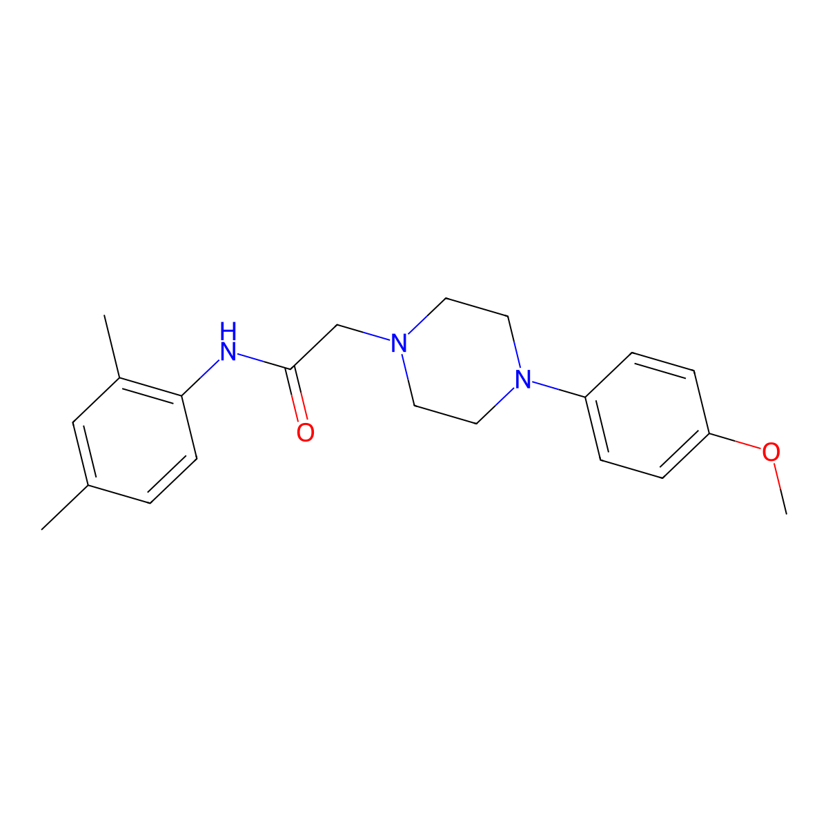 N-(2,4-dimethylphenyl)-2-[4-(4-methoxyphenyl)piperazin-1-yl]acetamide molecular structure, CAS 483350-90-9