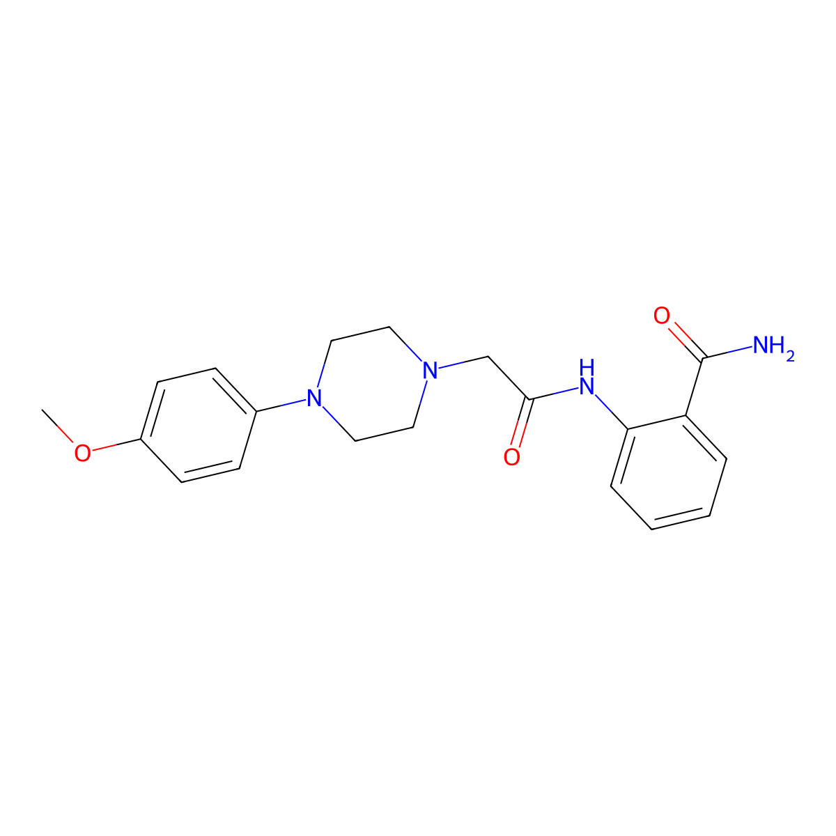 2-[[2-[4-(4-Methoxyphenyl)piperazin-1-yl]acetyl]amino]benzamide molecular structure, CAS 483351-13-9