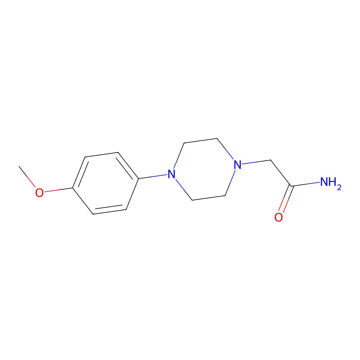 2-[4-(4-Methoxyphenyl)piperazin-1-yl]acetamide molecular structure, CAS 483351-30-0