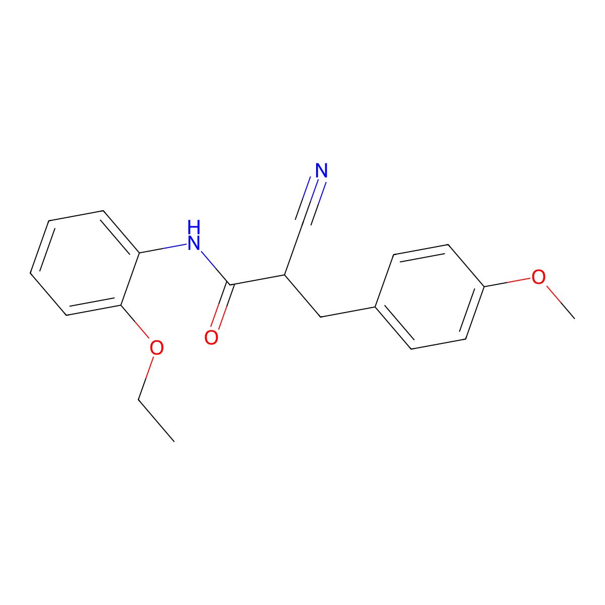 2-cyano-N-(2-ethoxyphenyl)-3-(4-methoxyphenyl)propanamide molecular structure, CAS 483359-64-4