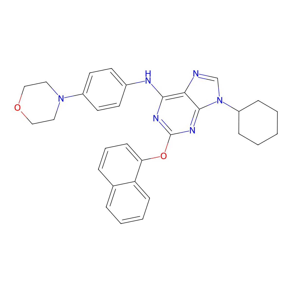 Purmorphamine molecular structure, CAS 483367-10-8
