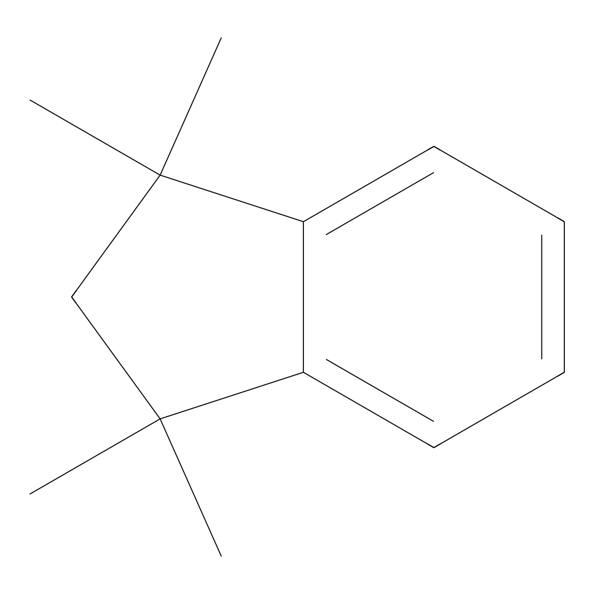 1,1,3,3-tetramethyl-2,3-dihydro-1H-indene molecular structure, CAS 4834-33-7
