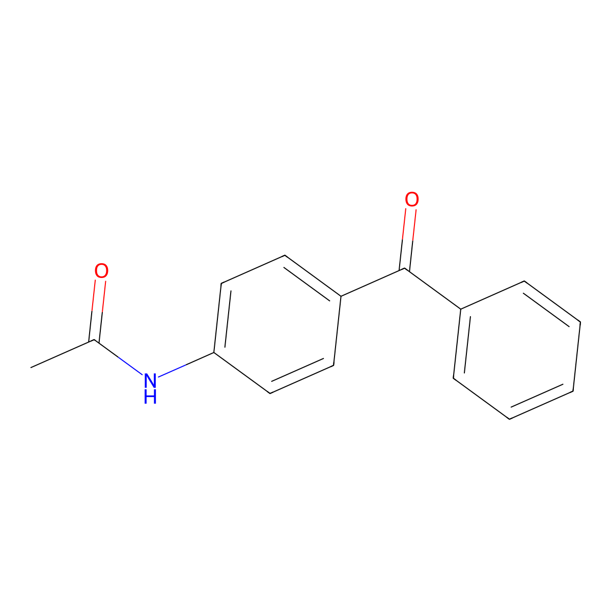 N-(4-benzoylphenyl)acetamide molecular structure, CAS 4834-61-1