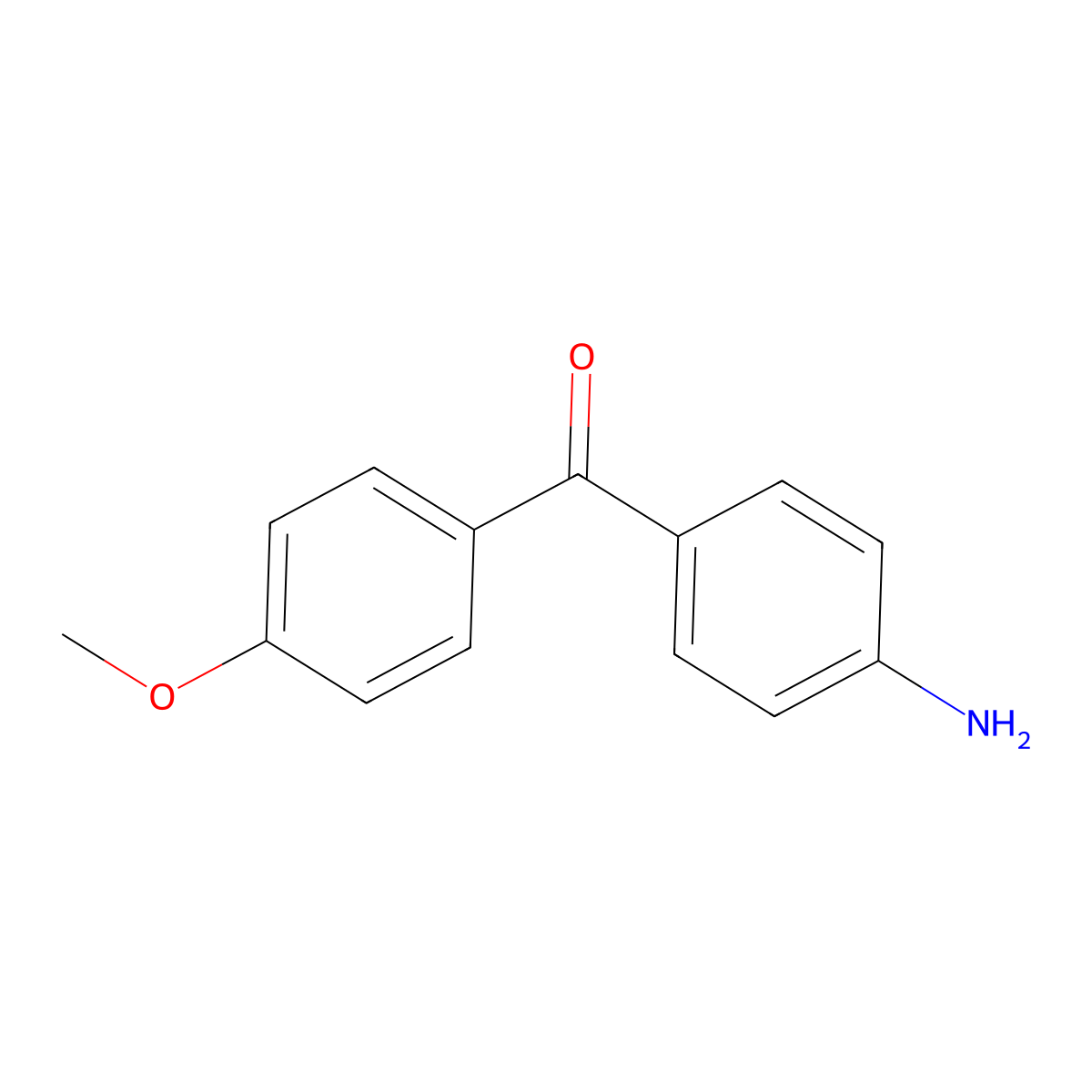 (4-Aminophenyl)(4-methoxyphenyl)methanone molecular structure, CAS 4834-72-4