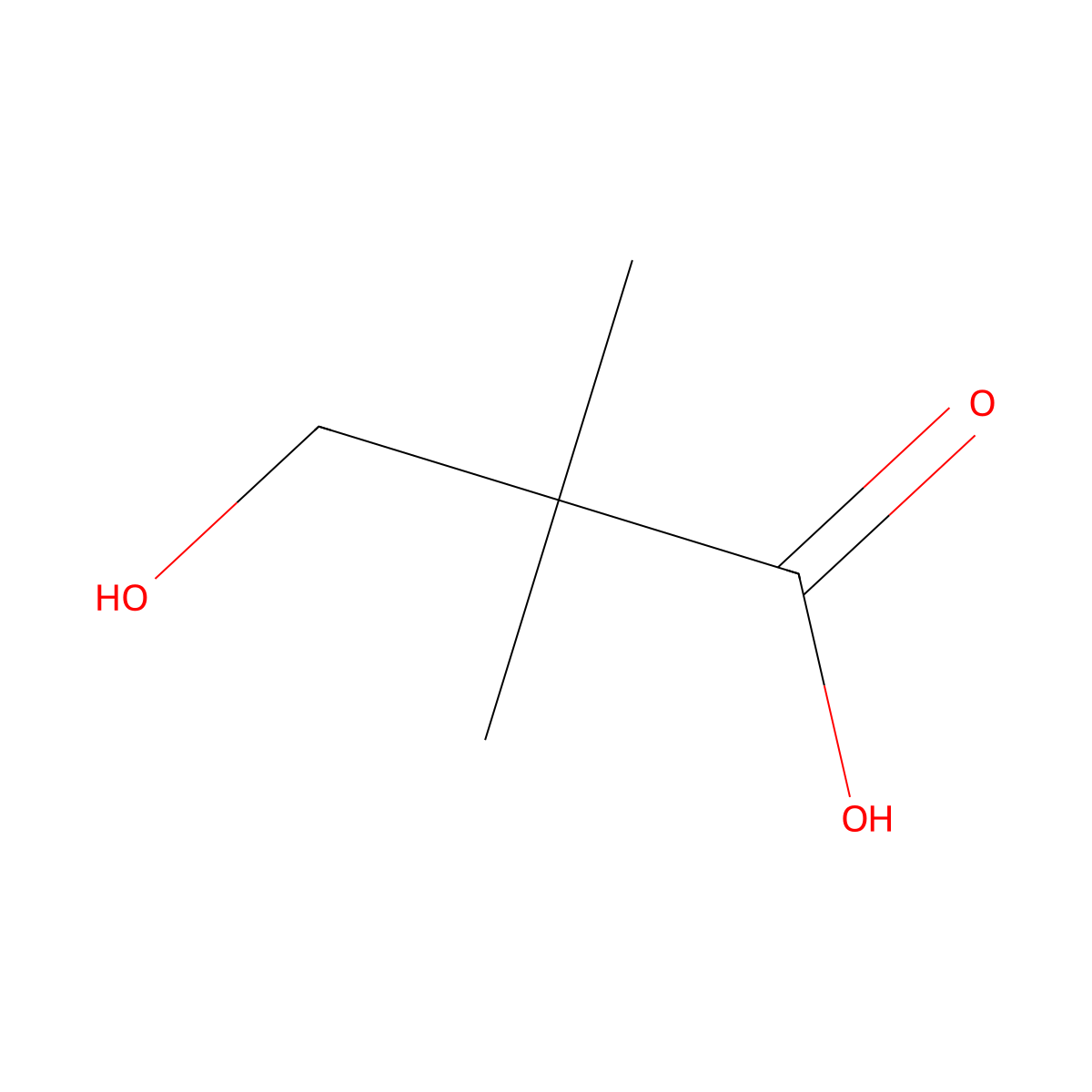 3-Hydroxy-2,2-dimethylpropionic acid molecular structure, CAS 4835-90-9