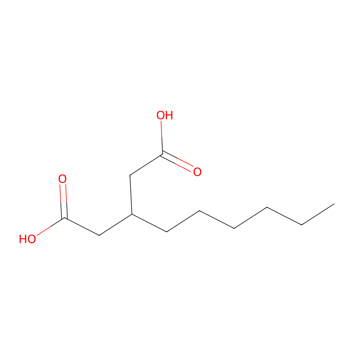 3-hexylpentanedioic Acid molecular structure, CAS 4836-41-3