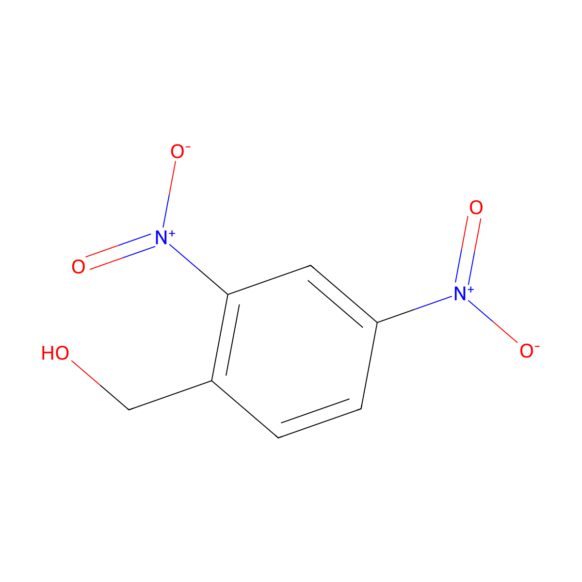 2,4-Dinitrobenzenemethanol molecular structure, CAS 4836-66-2