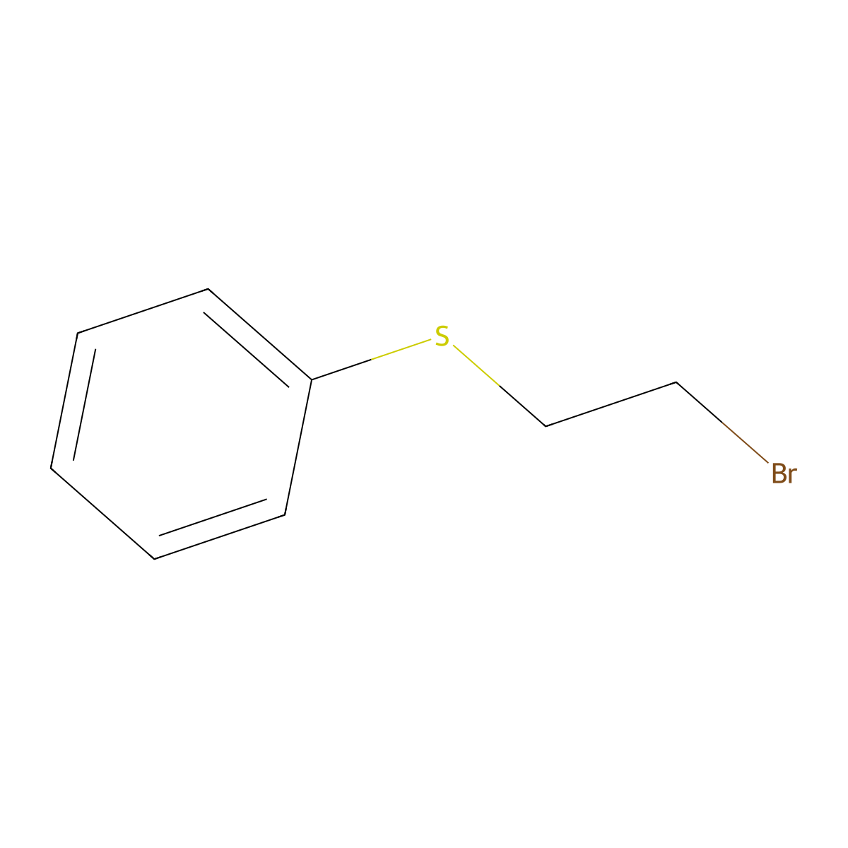 ((2-Bromoethyl)thio)benzene molecular structure, CAS 4837-01-8
