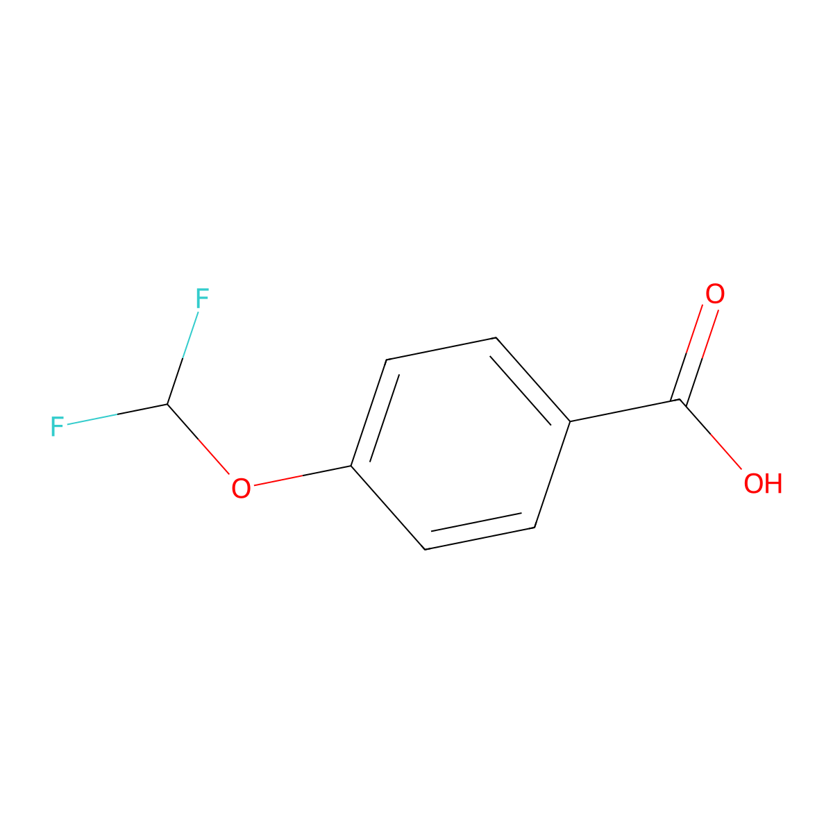 4-(Difluoromethoxy)benzoic acid molecular structure, CAS 4837-20-1
