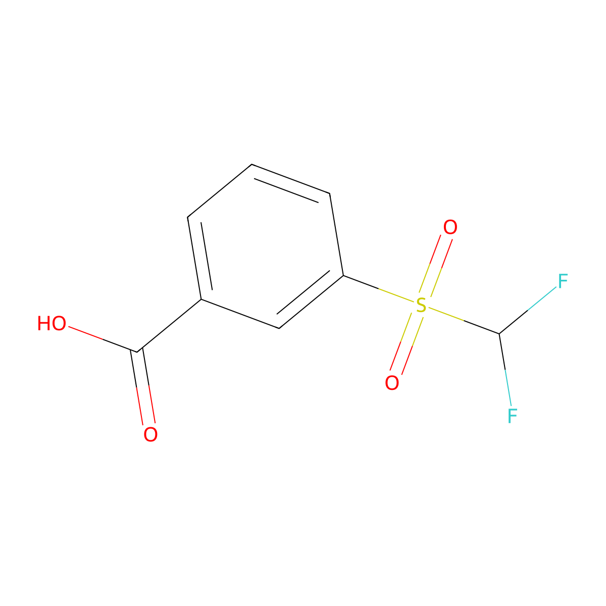 3-Difluoromethanesulfonylbenzoic acid molecular structure, CAS 4837-21-2