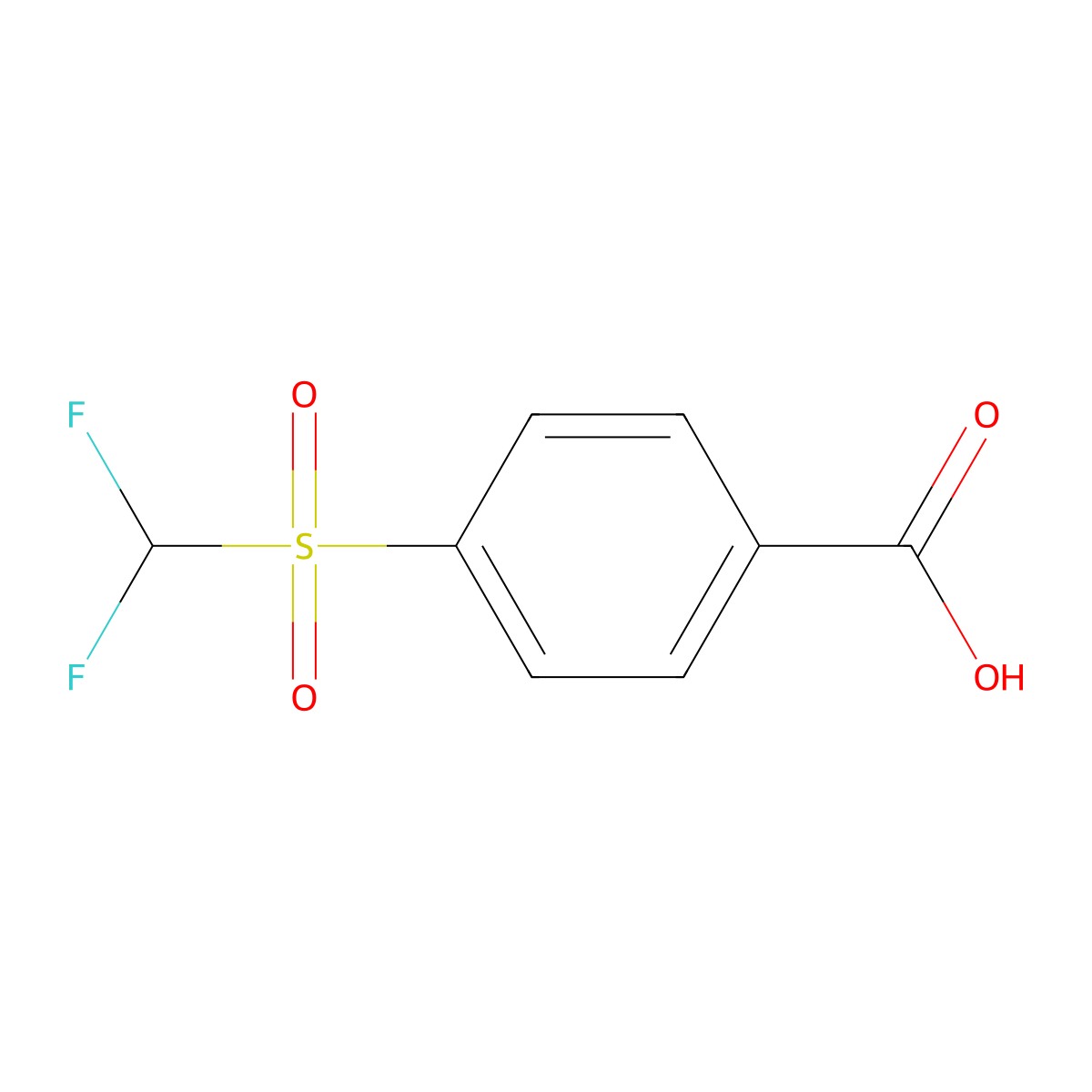 4-Difluoromethanesulfonylbenzoic acid molecular structure, CAS 4837-22-3