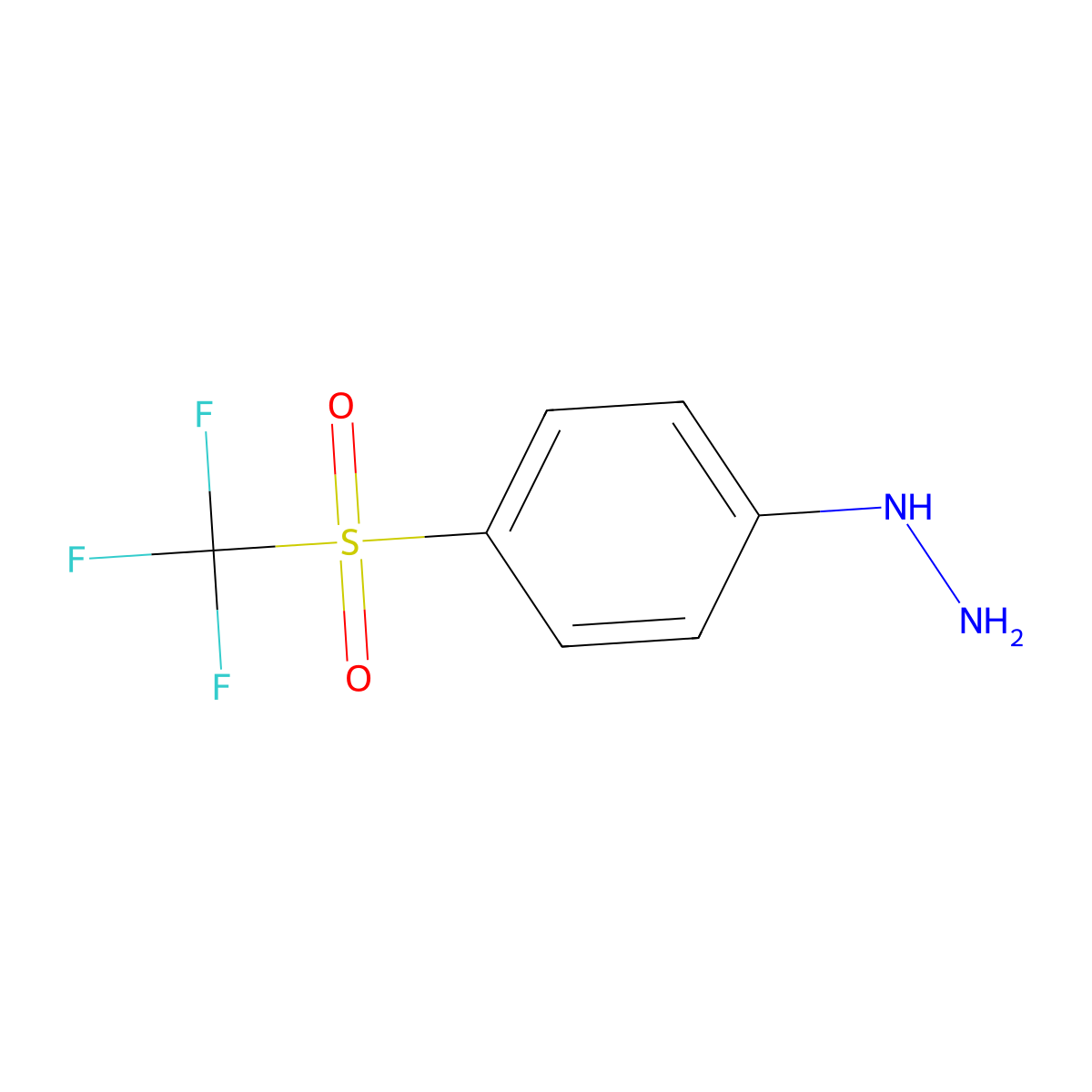 [4-[(Trifluoromethyl)sulfonyl]phenyl]hydrazine molecular structure, CAS 4837-29-0