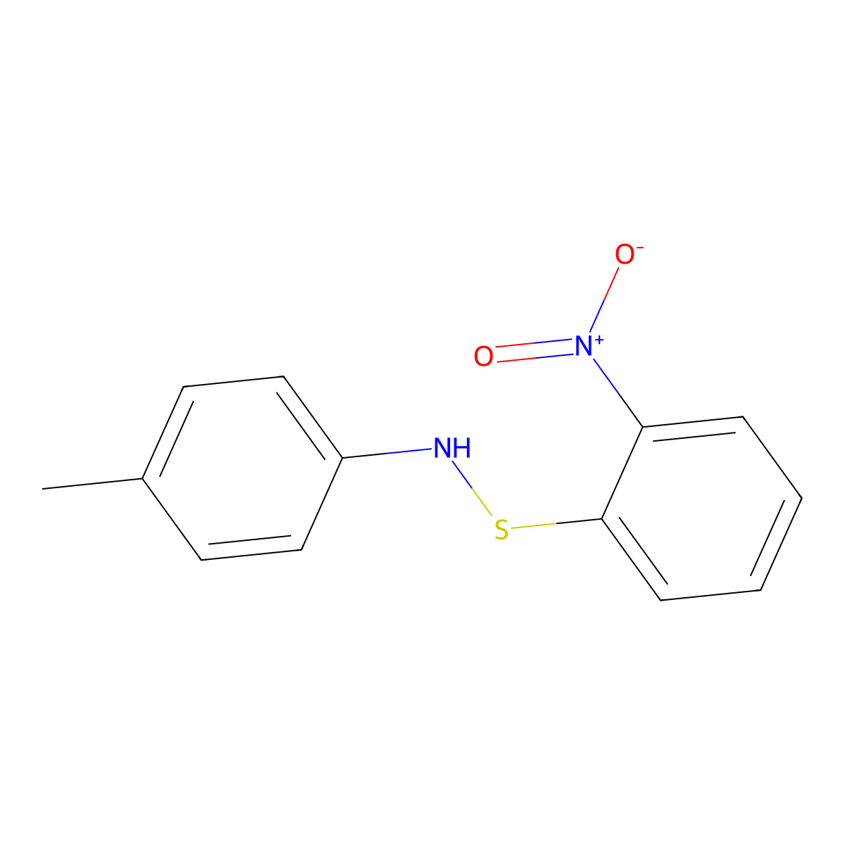 4-methyl-N-(2-nitrophenyl)sulfanylaniline molecular structure, CAS 4837-32-5