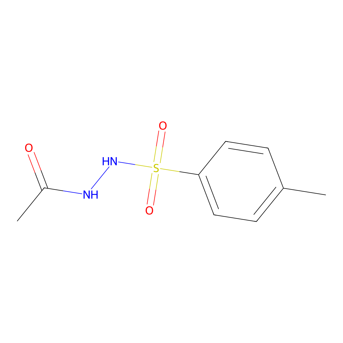 N'-(4-methylphenyl)sulfonylacetohydrazide molecular structure, CAS 4837-35-8