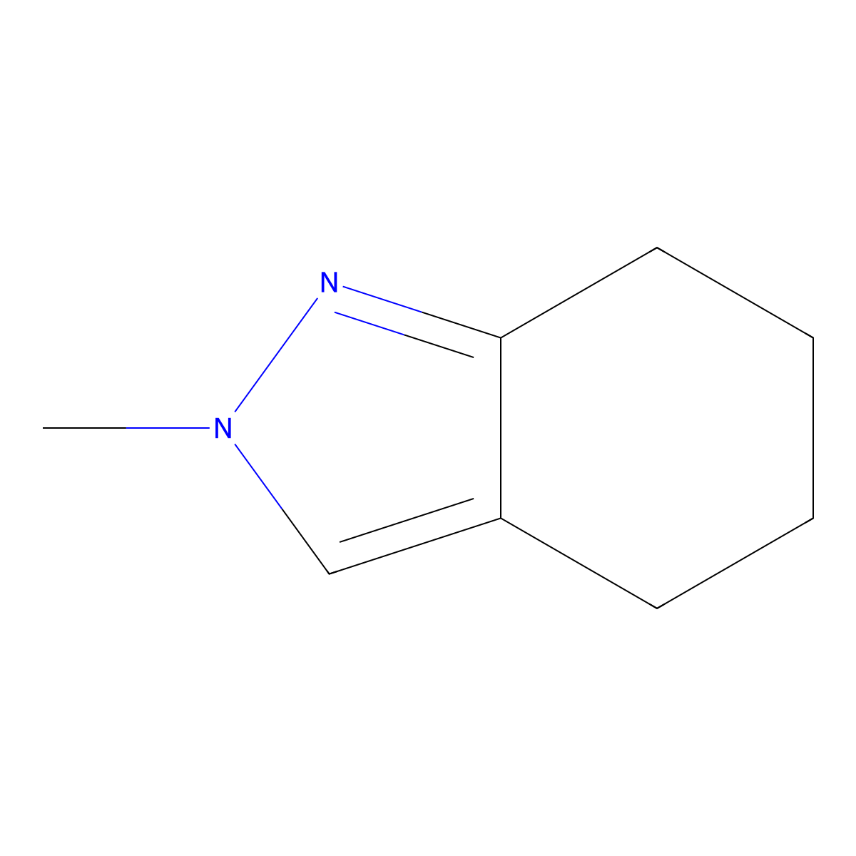 2-Methyl-4,5,6,7-tetrahydro-2H-indazole molecular structure, CAS 4837-94-9