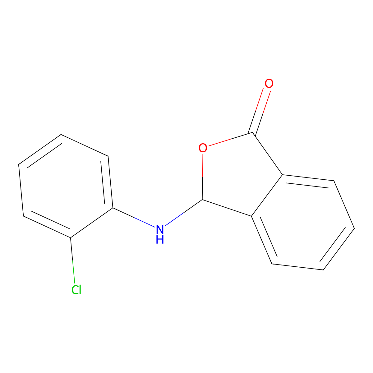 3-[(2-chlorophenyl)amino]-2-benzofuran-1(3H)-one molecular structure, CAS 4839-59-2