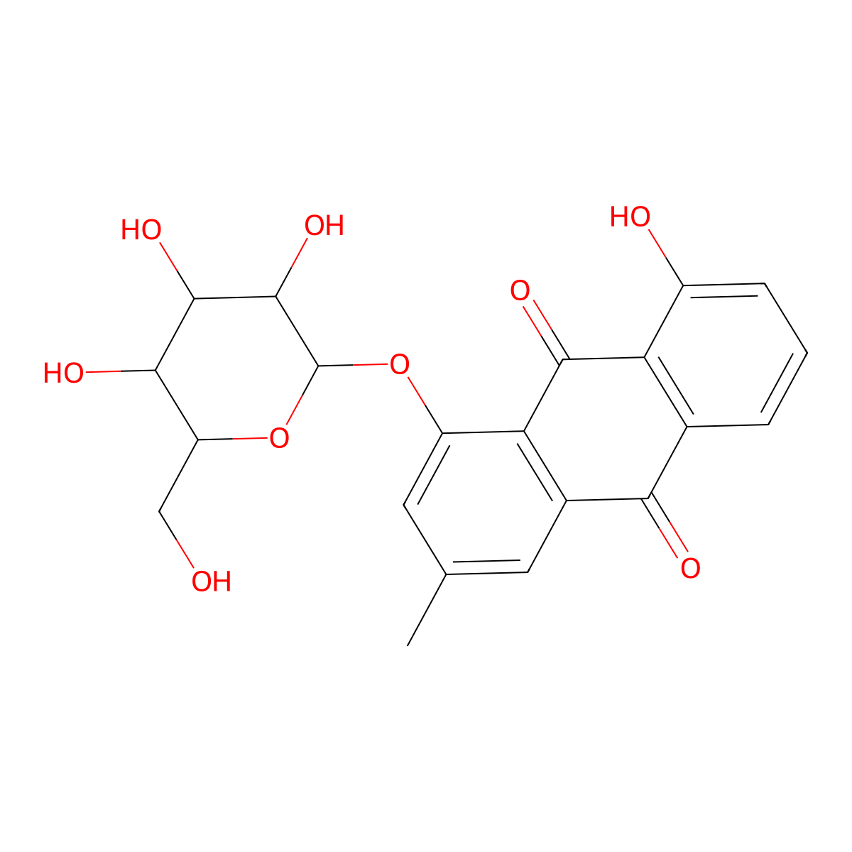 Chrysophanein molecular structure, CAS 4839-60-5