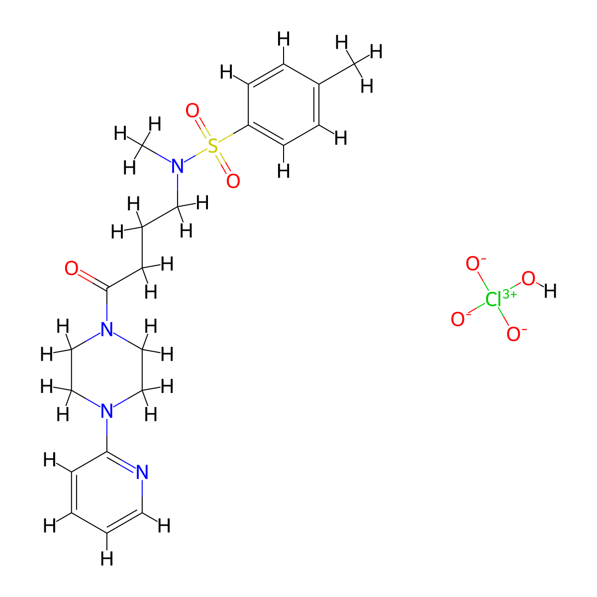 4,N-Dimethyl-N-[4-oxo-4-(4-pyridin-2-yl-piperazin-1-yl)-butyl]-benzenesulfonamide molecular structure, CAS 483966-96-7