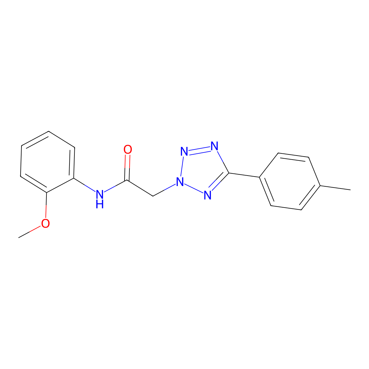 N-(2-methoxyphenyl)-2-[5-(4-methylphenyl)-2H-tetrazol-2-yl]acetamide molecular structure, CAS 483974-68-1