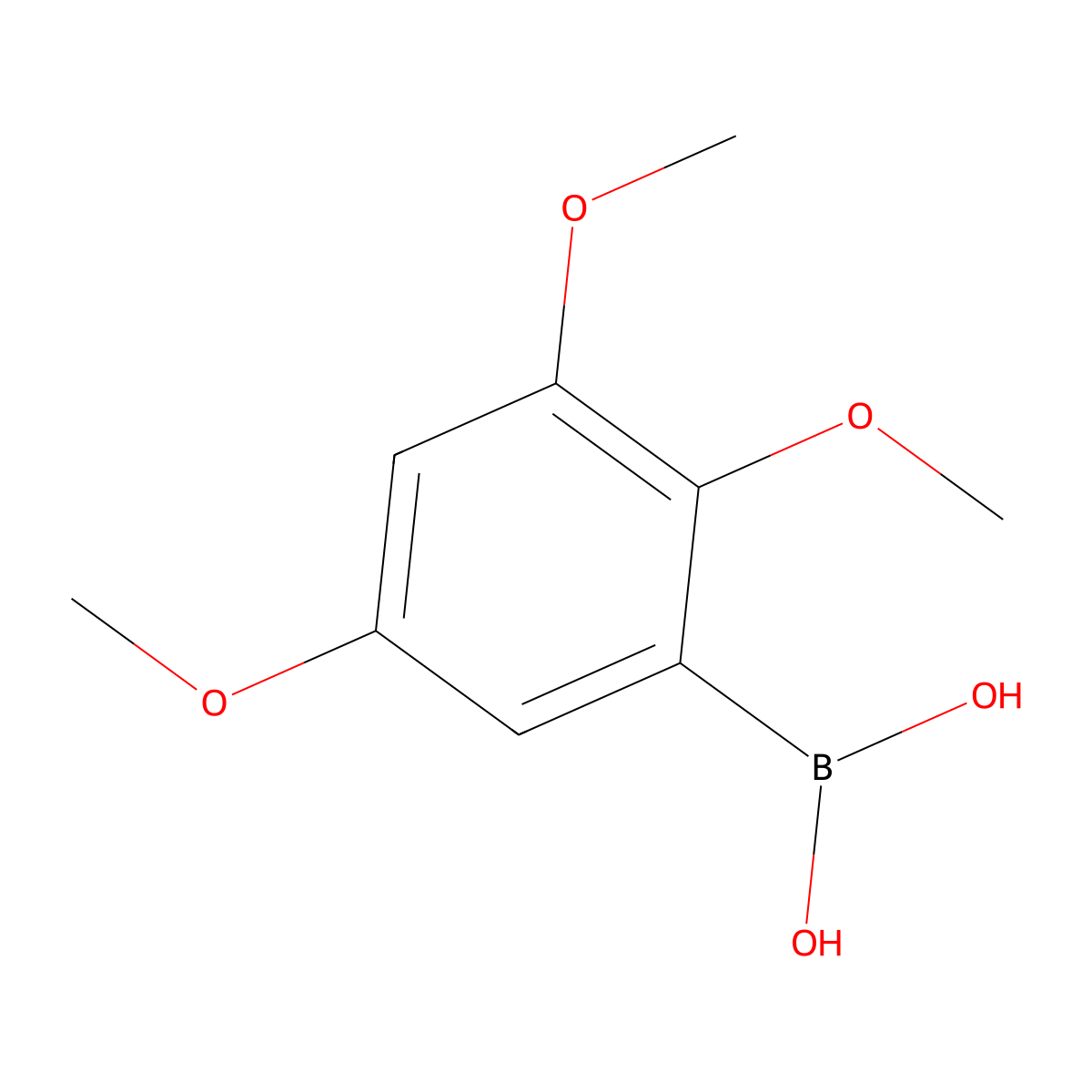 (2,3,5-Trimethoxyphenyl)boronic acid molecular structure, CAS 483989-31-7