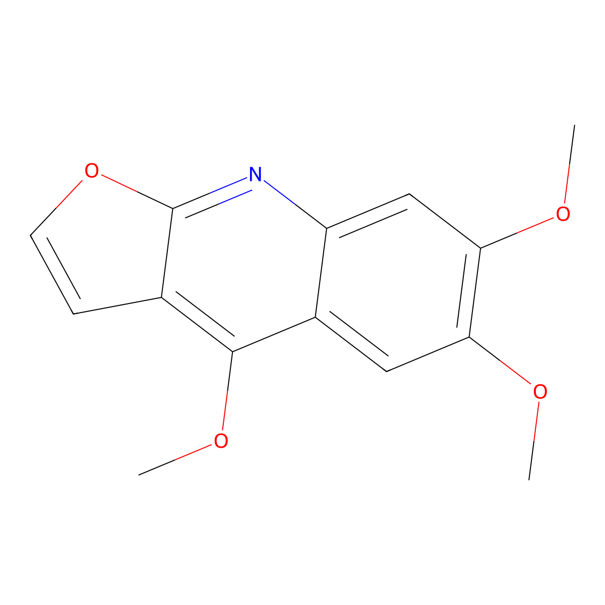 Kokusaginine molecular structure, CAS 484-08-2