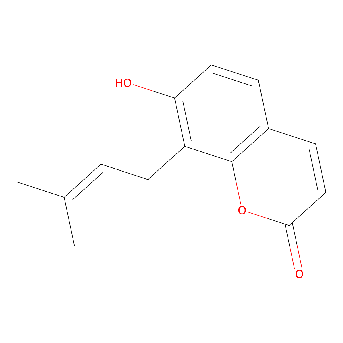 Osthenol molecular structure, CAS 484-14-0